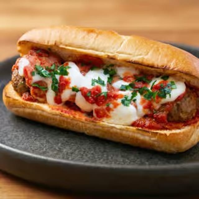 Meatball Parmigiana Sub.